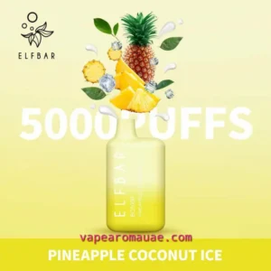 Elf Bar 5000 Puffs Pineapple Coconut Ice Vape Pod- Disposable Kit
