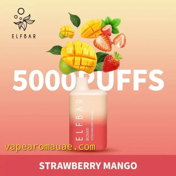 ELFBAR 5000 Puffs Disposable Pod Strawberry Mango- Vape Aroma UAE