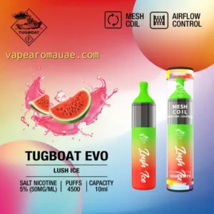 Tugboat Evo 4500 Puffs Disposable Vape Lush Ice- Vape Aroma UAE