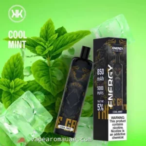 Rechargeable Disposable Vape Pod KK Energy 5000 Puffs Cool Mint- Kit