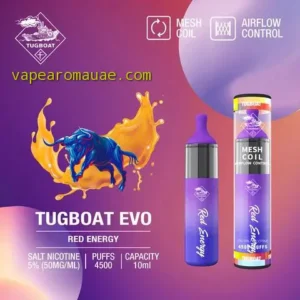 Buy Tugboat Evo 4500 Puffs Disposable Pod Red Energy- Dubai