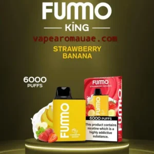 FUMO KING Disposable Vape 6000 Puffs Strawberry Banana- Pod