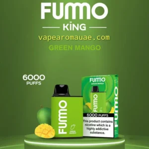 Fumo King 6000 Puffs Disposable Vape Green Mango- Dubai UAE