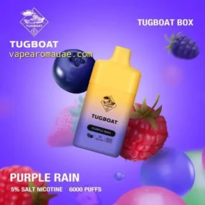 Tugboat Box 6000 Puffs Disposable Vape Kit Purple Rain- Best pod