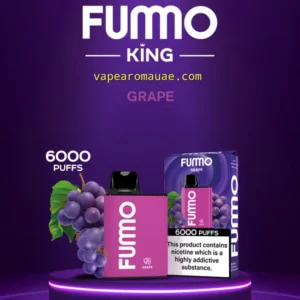 Best Disposable Vape Fumo King 6000 Puffs Grape- Buy in Online