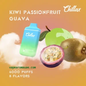 Chillax Plus Disposable vape 6000 Puffs Kiwi Passionfruit Guava