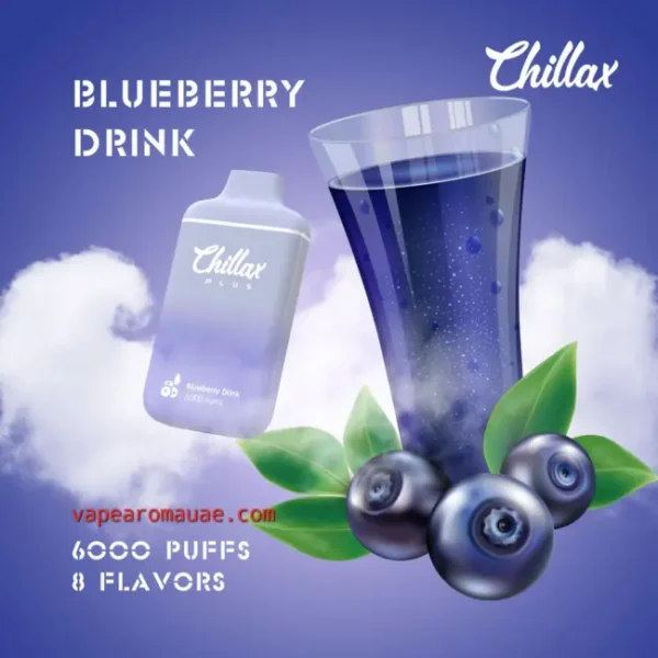 6000 Puffs Disposable Vape Chillax Plus Blueberry Drink Pod Kit