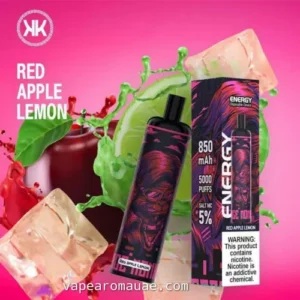 Red Apple Lemon KK Energy 5000 Puffs Disposable Vape Kit- Dubai