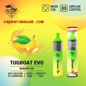 Tugboat Evo 4500 Puffs Flavor Banana Ice Disposable Vape Dubai