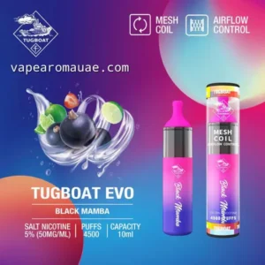 4500 Puffs Tugboat Evo Disposable Vape Black Mamba | Dubai Kit