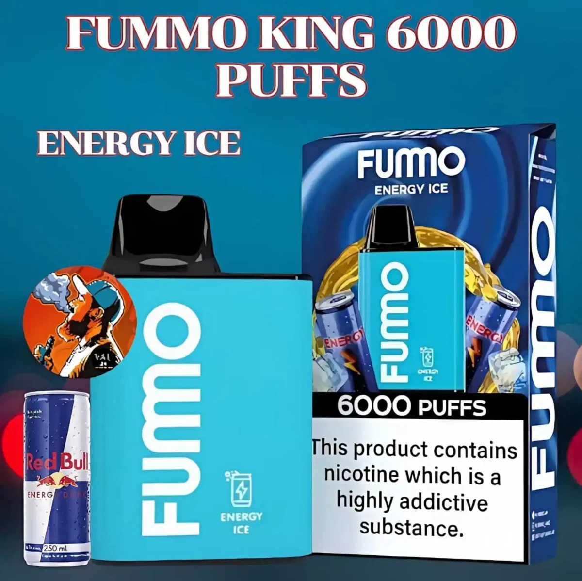 Fumo King 6000 Puffs Energy Ice Disposable Vape 20mg Dubai
