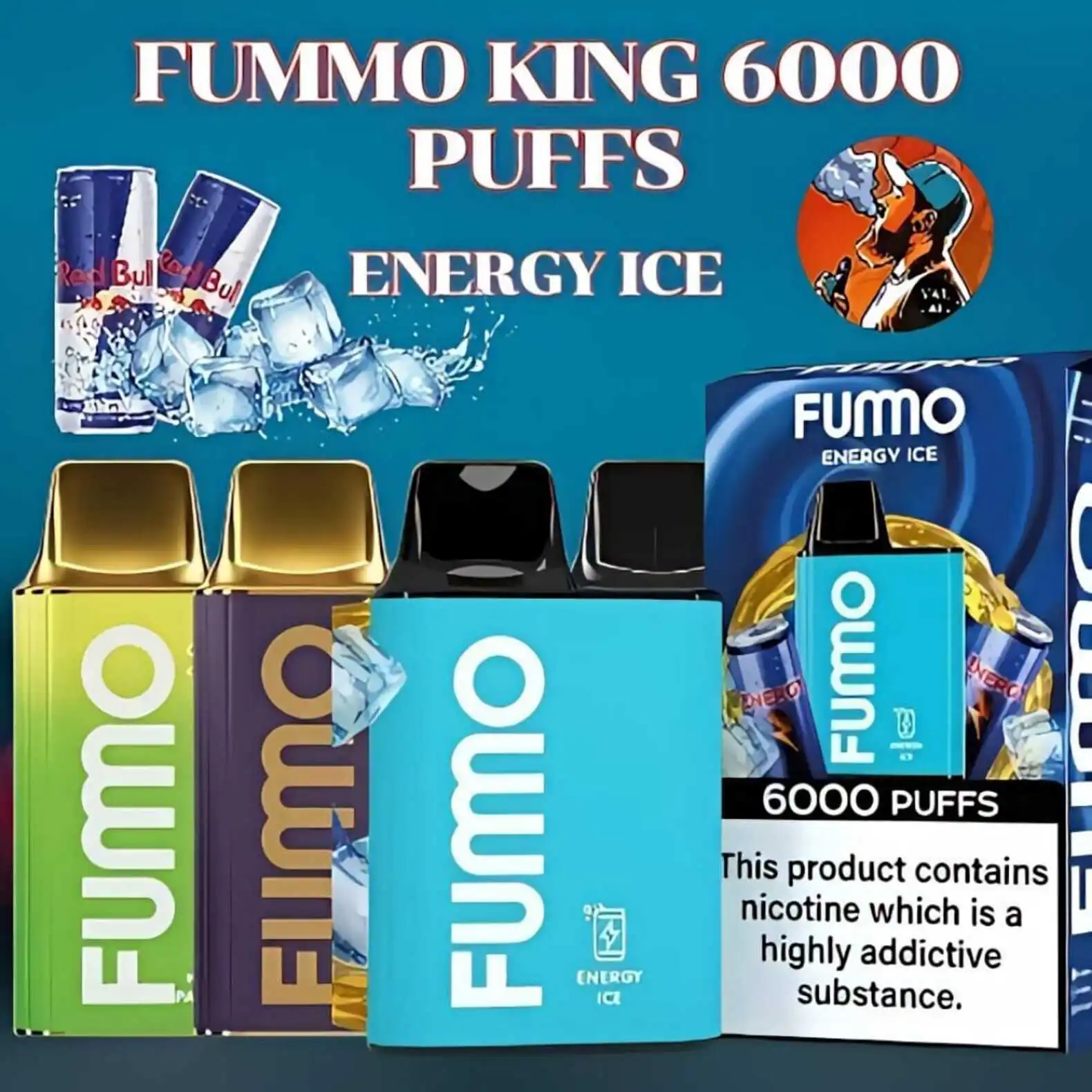 Fumo King 6000 Puffs Energy Ice Disposable Vape 20mg Dubai