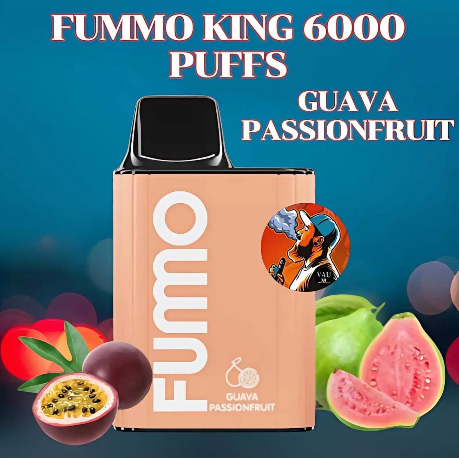 Fumo King 6000 Puffs Guava Passionfruit Disposable Vape