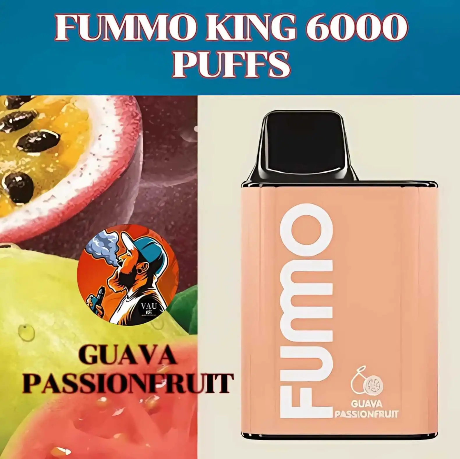 Fumo King 6000 Puffs Guava Passionfruit Disposable Vape