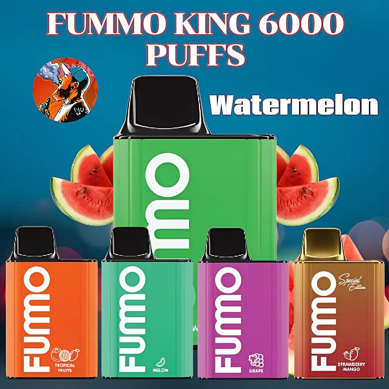 Fumo King 6000 Puffs Watermelon Disposable Vape - Dubai