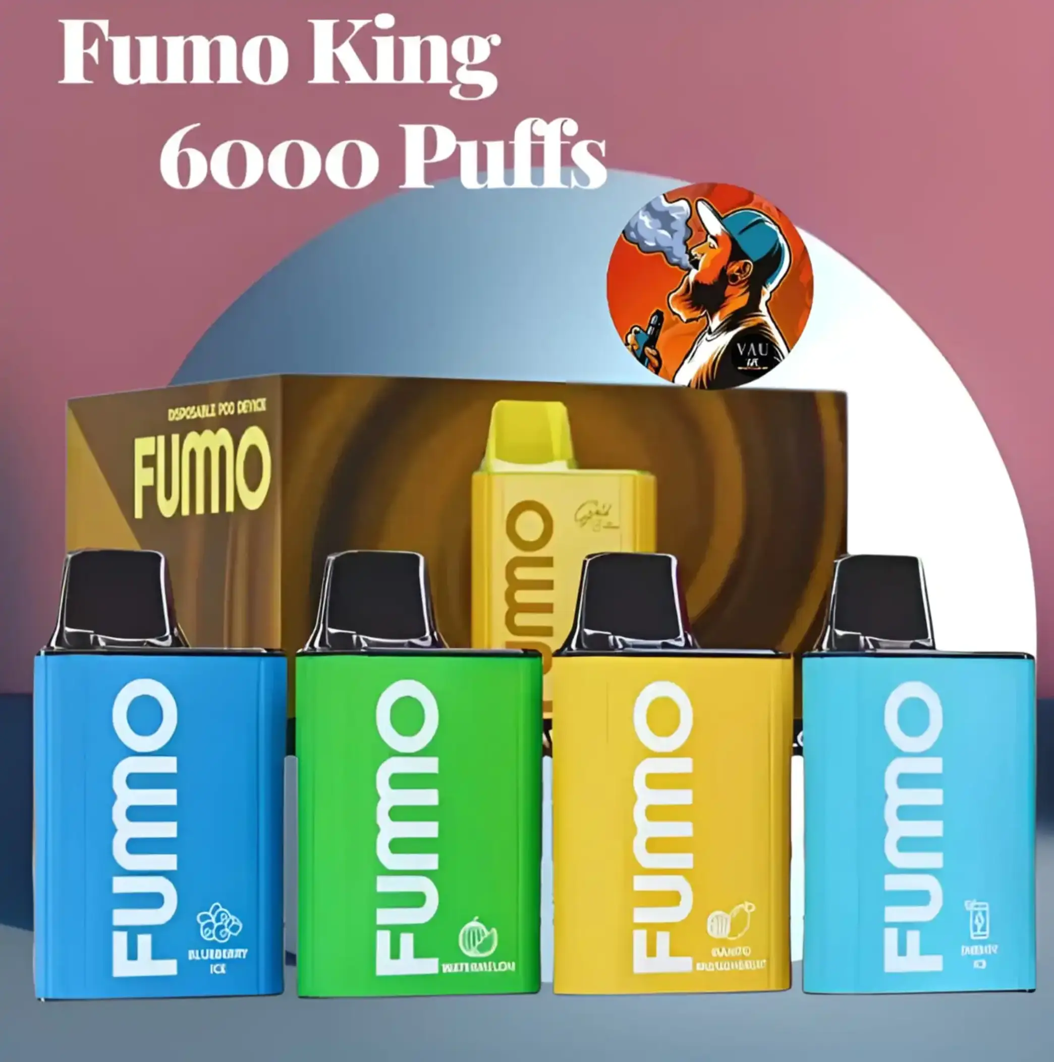 Fumo King Blueberry 6000 Puffs 2% Vape Kit - Fummo Dubai