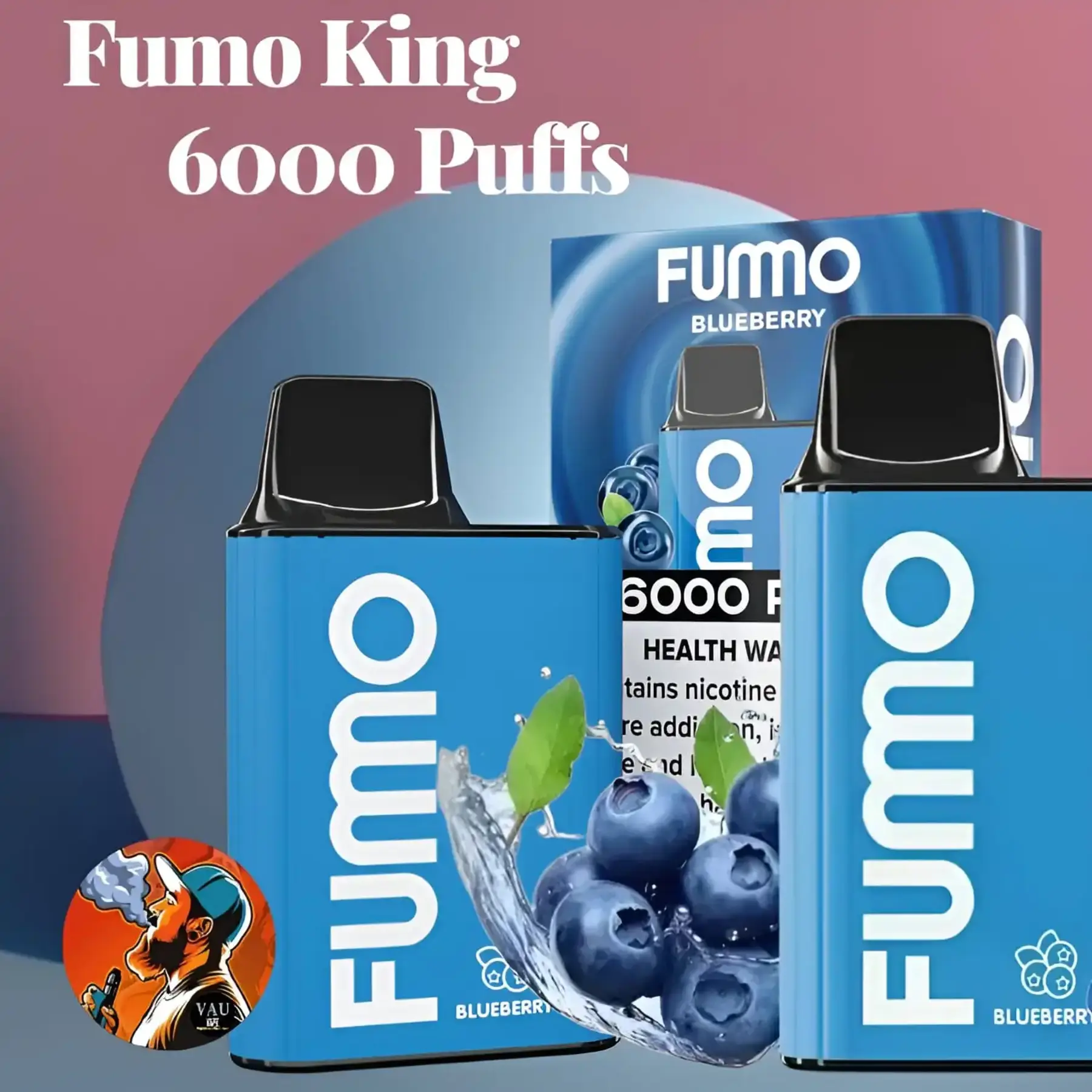 Fumo King Blueberry 6000 Puffs 2% Vape Kit - Fummo Dubai