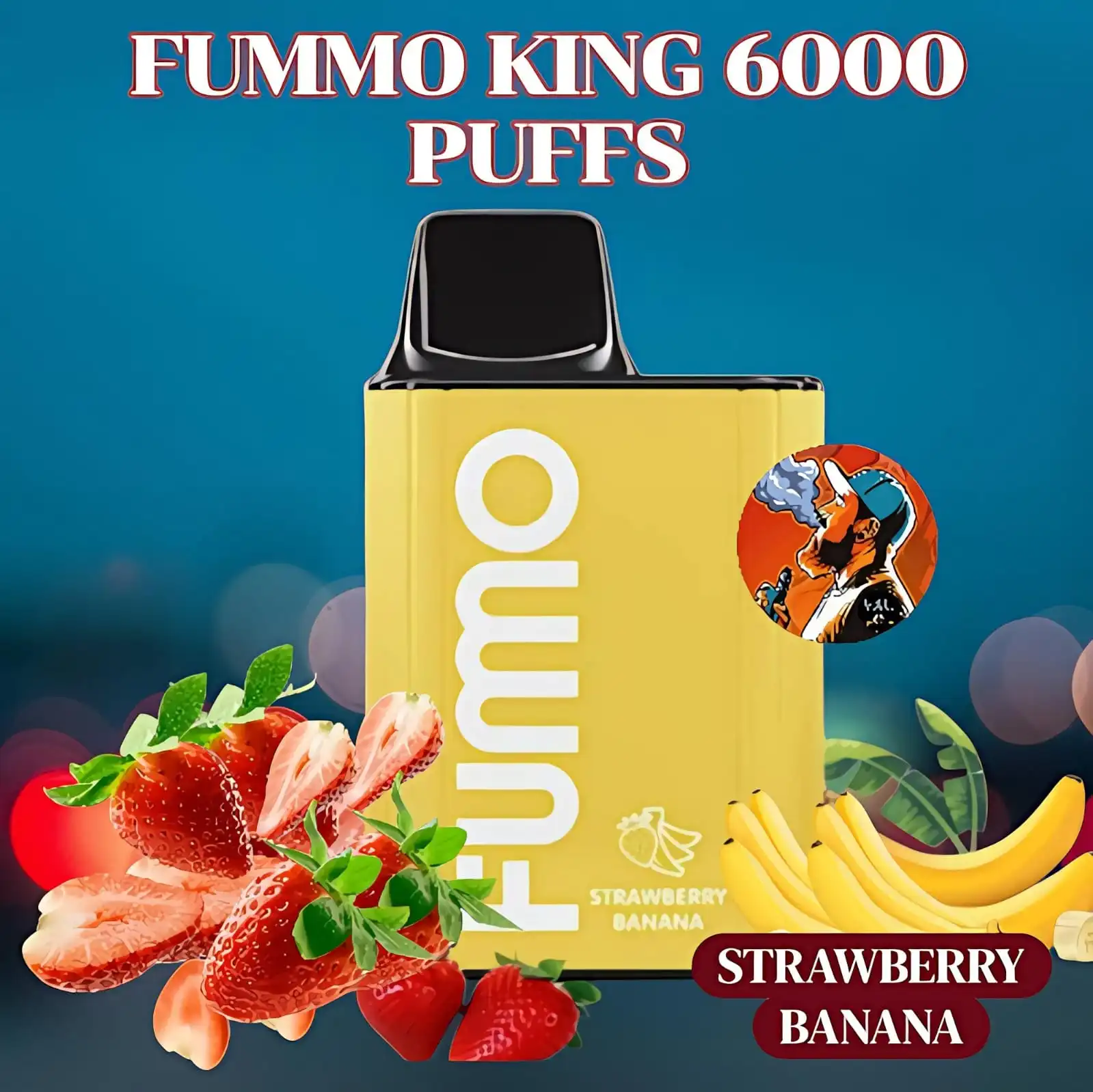 FUMO KING Disposable Vape 6000 Puffs Strawberry Banana