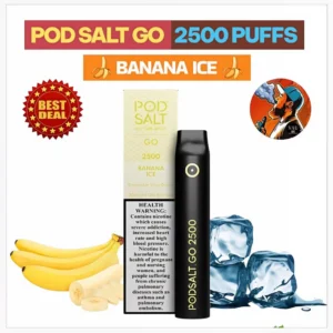 Pod Salt Go 2500 Puffs Banana Ice Disposable Vape - Dubai