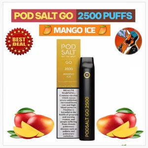 Pod Salt Go Mango Ice 2500 Puffs Disposable Vape - Dubai UAE