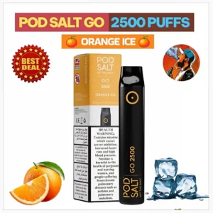 Pod Salt Go 2500 Puffs Orange Ice Disposable Vape - Dubai