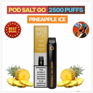 Pod salt Go 2500 Puffs Pineapple Ice Disposable Vape - Dubai