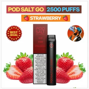 Pod Salt Go 2500 Puffs Strawberry Disposable Vape - Dubai