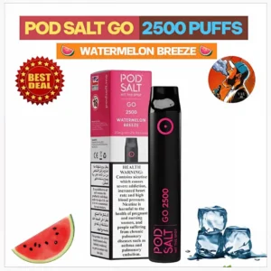 Pod Salt Go 2500 Puffs Watermelon Breeze Disposable Vape - Dubai