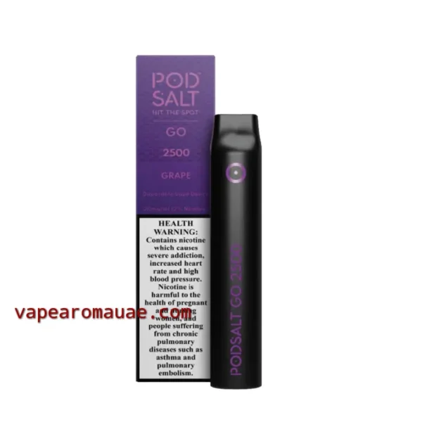 Disposable Vape 20mg Pod Salt Go 2500 Puffs Grape- Dubai UAE