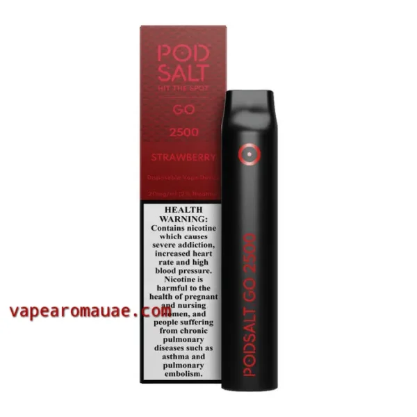 Pod Salt 2500 Puffs Disposable Vape Strawberry- Best Kit Dubai