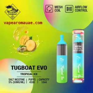 Tugboat Disposable Vape 4500 Puffs Tropical Ice Pod- Best Flavor