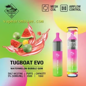 Tugboat 4500 Puffs Disposable Vape Kit Watermelon Bubble Gum