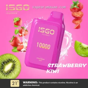 Rechargeable ISGO 10000 Puffs Vape Bar Strawberry Kiwi- Pod kit
