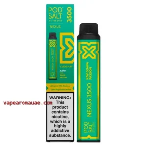 Pod Salt Disposable Vape 3500 Puffs Kiwi Guava Passion- Dubai