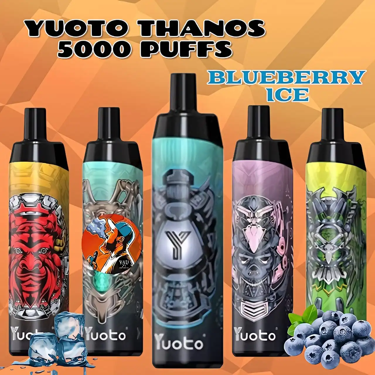 Yuoto Thanos 5000 Puffs Blueberry Ice 50MG Vape Kit - Dubai