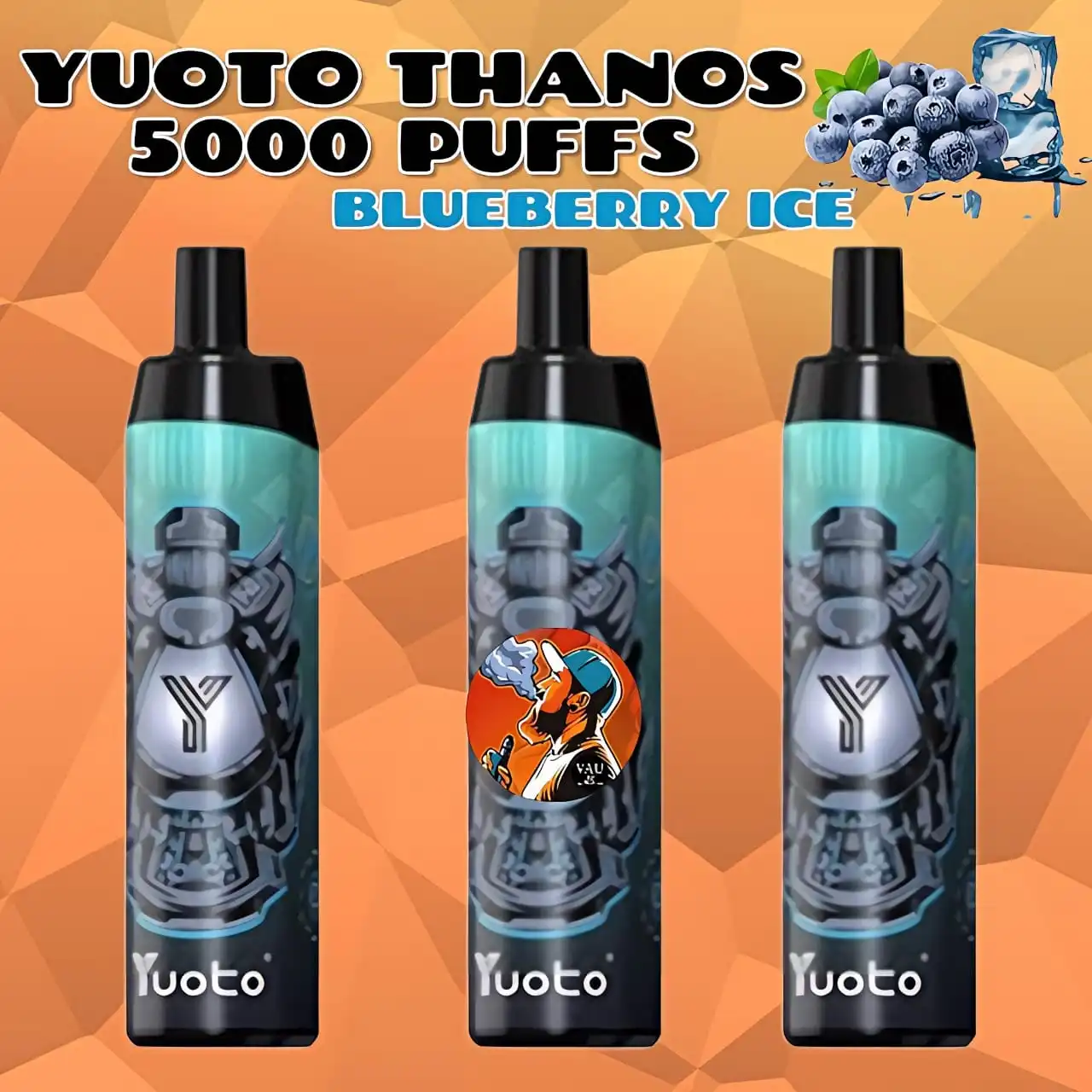 Yuoto Thanos 5000 Puffs Blueberry Ice 50MG Vape Kit - Dubai