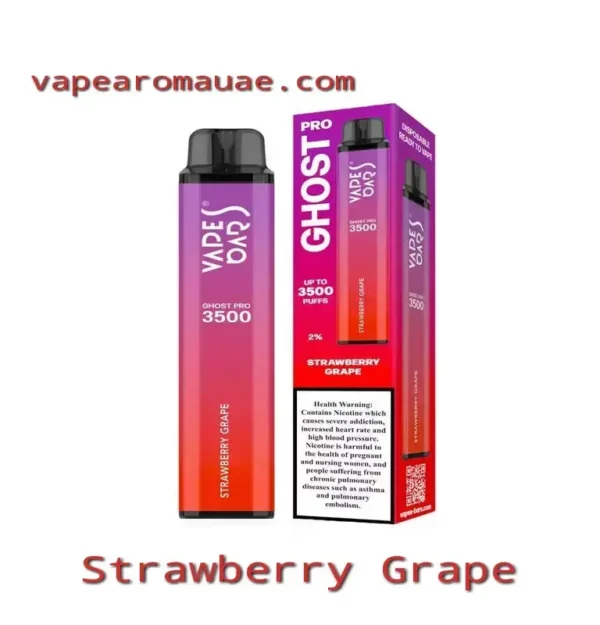 Ghost Pro 3500 Puffs disposable Pod Strawberry Grape- Vape Bar