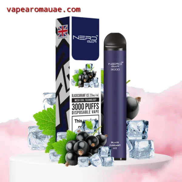 Nerd Bar Blackcurrant Ice 3000 Puffs Kit Best Pod- See Banana Ice