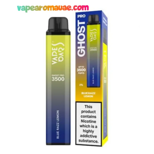 Vape Bar Blue Razz Lemon Ghost Pro 3500 Puffs Disposable Vape