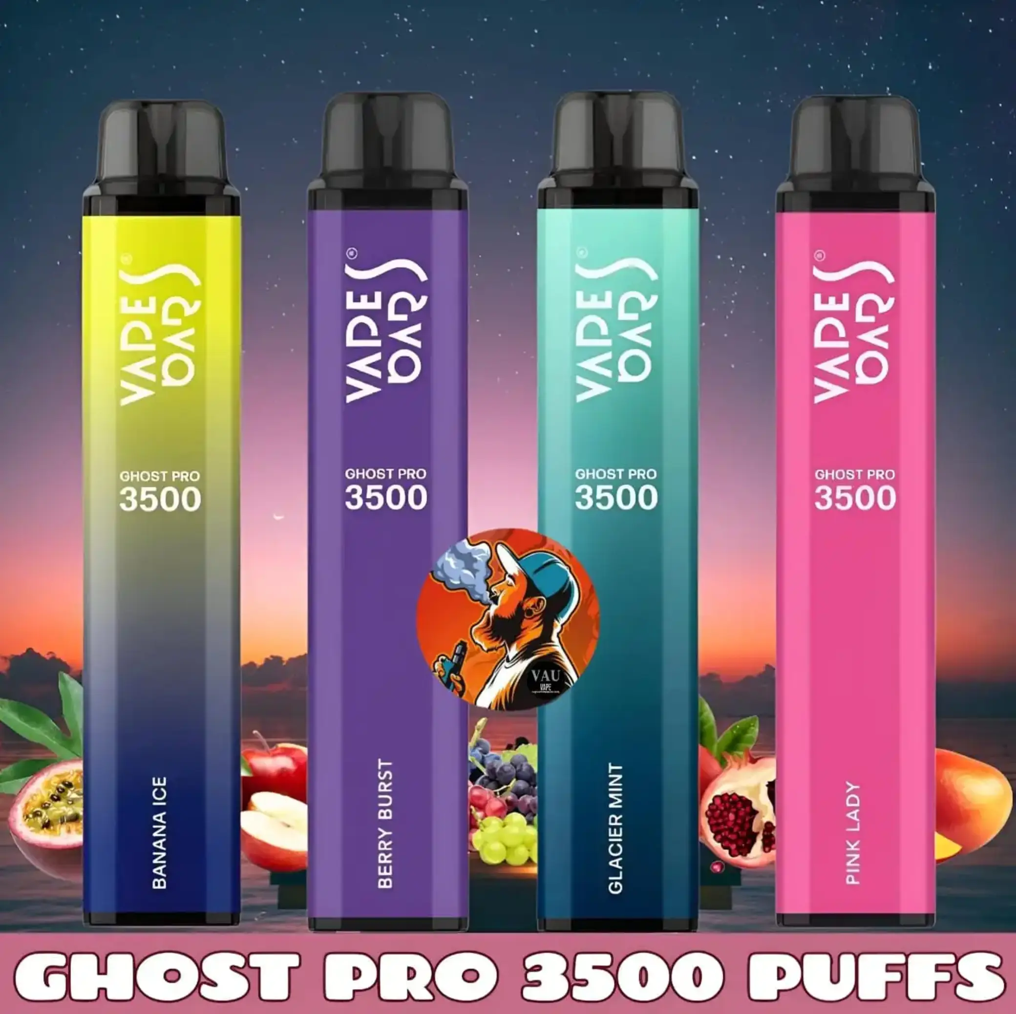 Ghost Pro 3500 Puffs Disposable Vape 20mg 2% – Zero Nicotine 0% Dubai UAE