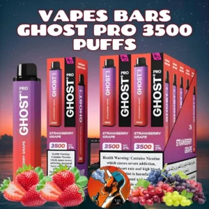Ghost Pro 3500 Puffs Disposable Vape Strawberry Grape - Dubai UAE