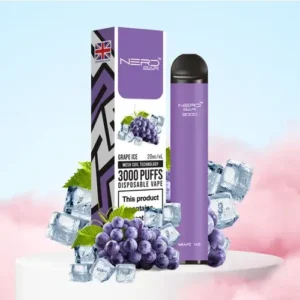 Nerd Bar Grape Ice 3000 Puffs Authentic Disposable Vape- Dubai