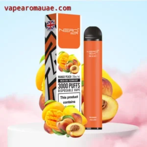 Nerd Bar Mango Peach 3000 Puffs Disposable Vape- Click Mint Ice