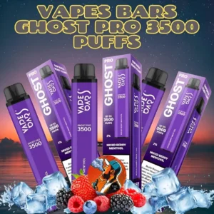 Vapes Bars Mixed Berry Menthol Ghost Pro 3500 Puffs Vape Kit