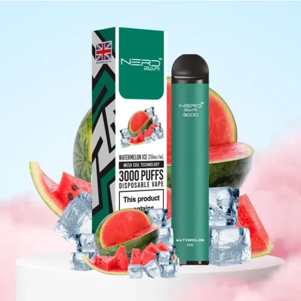 Watermelon Ice 3000 puffs Nerd Bar Kit 20mg- Vape Aroma UAE