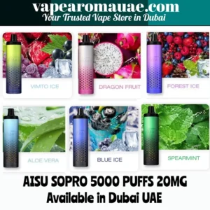 Aisu Sopro 5000 Puffs Disposable Vape in Dubai- Vape Aroma UAE