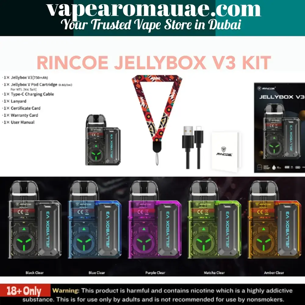 Rincoe Jellybox V3 Kit 750mAh 16W 3ml Pod System- Dubai UAE
