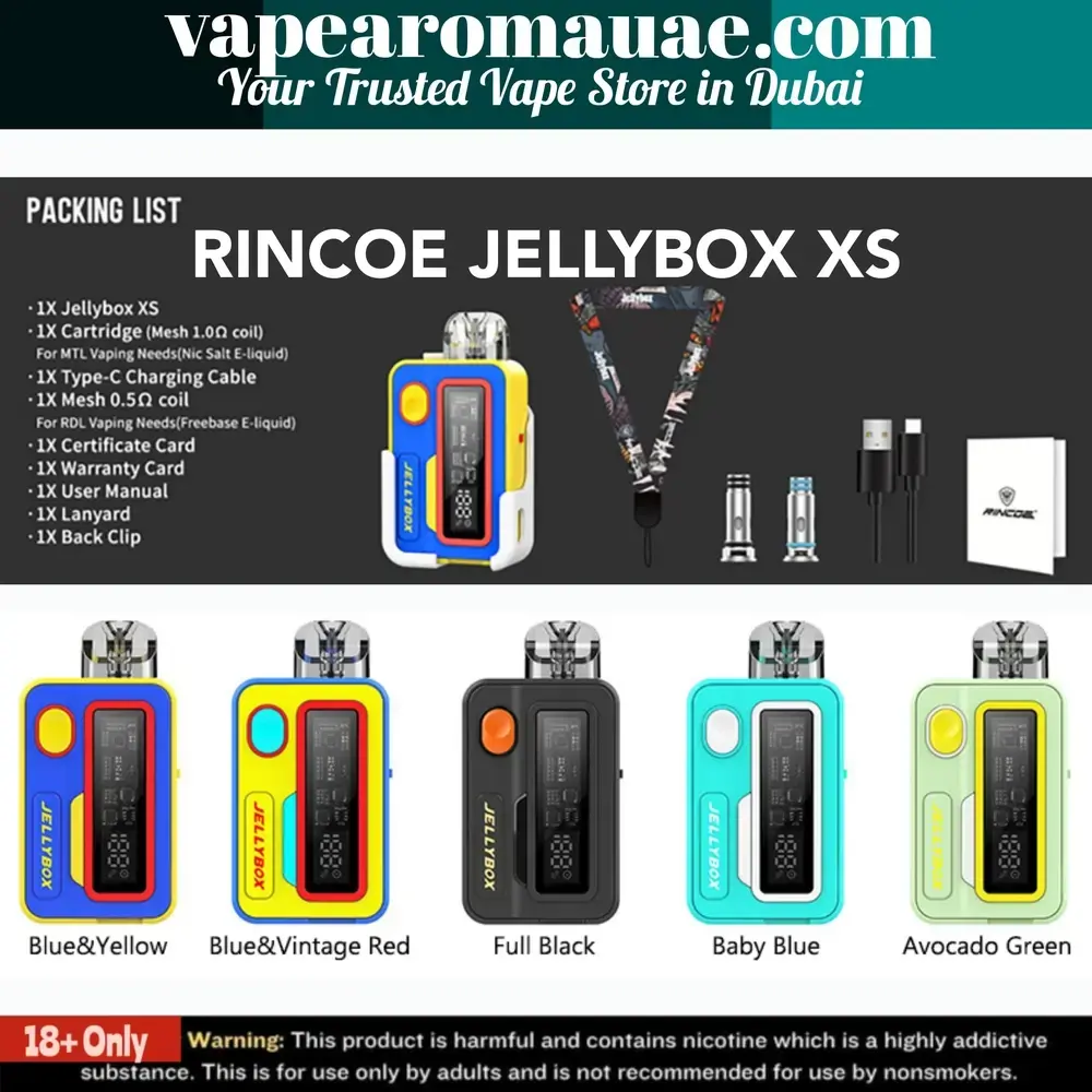 Rincoe Jellybox XS Kit 1000mAh 30W pod System 2ml- Dubai UAE