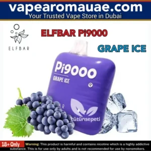 Grape Ice Elf Bar Pi9000 Puffs Disposable Vape- Authentic Bar Kit