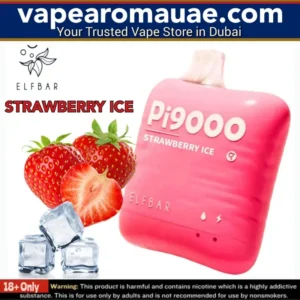 Strawberry Ice Elf Bar Pi9000 Puffs Disposable Vape in Dubai UAE